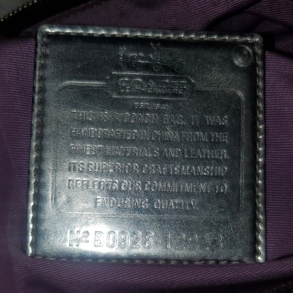 Coach Ashley Black and Gray Signature Satchel - Picture 7 of 7